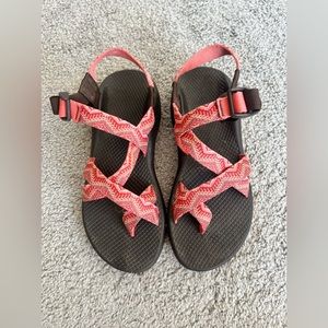 Chacos - Pink, Red, chevron women's 8, great condition!